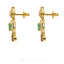 22K Yellow Gold Beaded Necklace & Earrings W/ Cubic Zirconia, Ruby, & Emerald Stones - Virani Jewelers